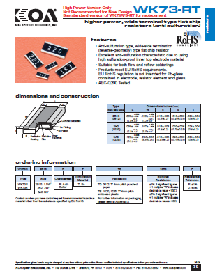 WK73S-RT (Higher Power)