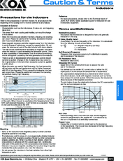 Inductors - Caution & Terms