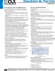 Resistors - Caution & Terms