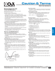 Thermal Sensors - Caution & Terms